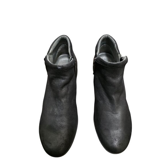 Dansko Women's Black Leather Ankle Boots Side Zippers Size 38 - Picture 1 of 10